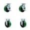 Service Caster Tool Box Caster Wheel Set 6'' Green Poly on Cast Iron Swivel Casters, 4PK TOOL-SCC-30CS620-PUB-GB-TLB-2-R-2 - alternate 1